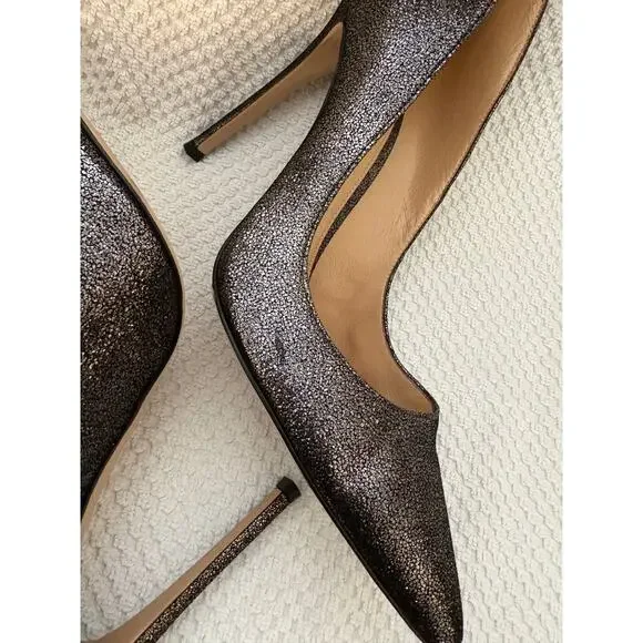 Gianvito Rossi Gianvito 105 Glitter Pumps Black Silver Women’s Size 41
